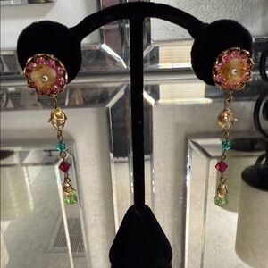 Robert Rose Signed Vintage Elegant Dangle Earrings